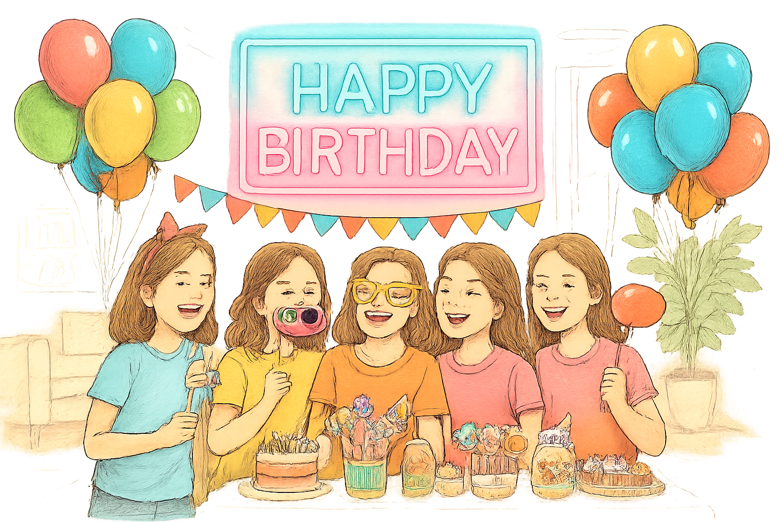 fête anniversaire 11 ans fille à la maison