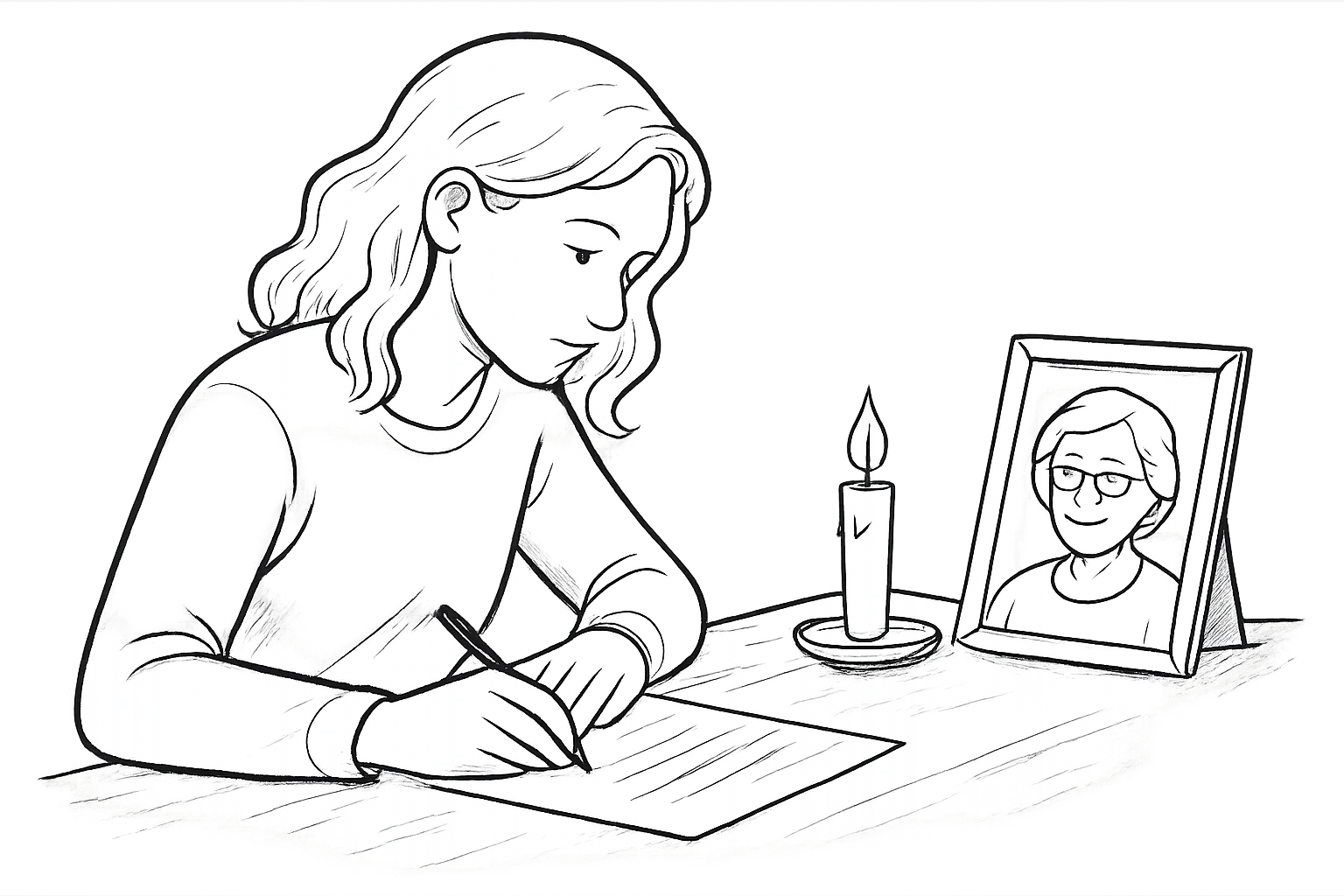 lettre d'une petite fille à sa grand mère decedee
