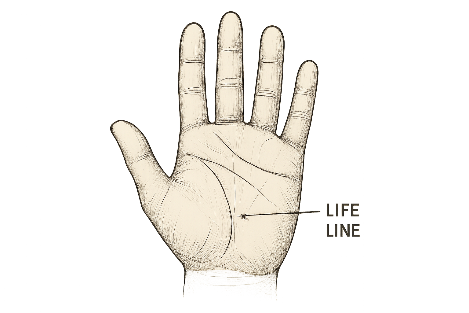 ligne de vie courte mort jeune