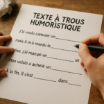 Texte à trous humoristique : 30 idées drôles à compléter pour vos stories